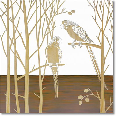 ユーパワー ウッドスカルプチャーアート 60×60cm 「パーム ツリー」GR+NP