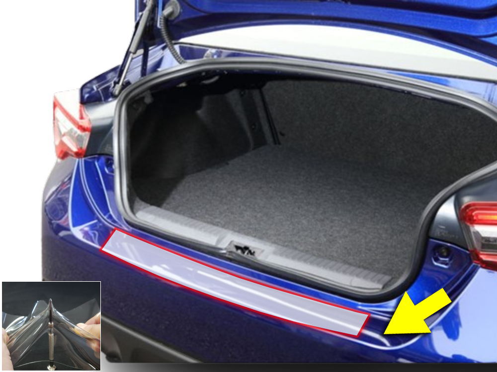 リアステップガード (GR86 ZN8) 車種専用 カット済み 傷防止フィルム プロテクションフィルム 車種専用カット済み リアステップ 保護フィルム キズ防止 保護 クリア 透明 GR86 ハチロク