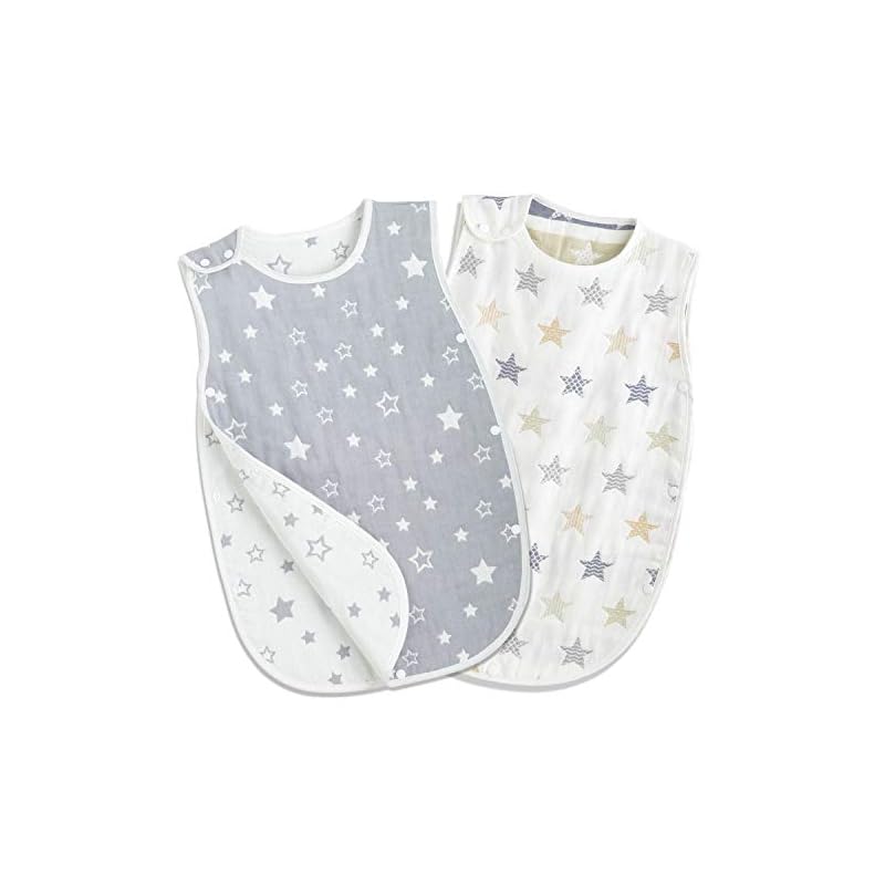 新生児3歳スリーパー 6重ガーゼ(商標6247448)オーガニックコットン100％ Ｓサイズ 2枚