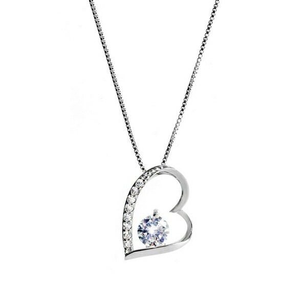 ハートキュービックジルコニアデザインネックレス送料無料！ LUPIS