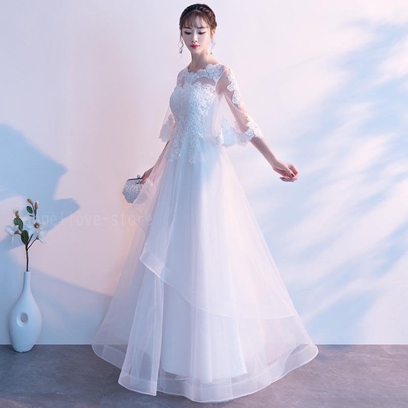 ウエディングドレス ウェディングドレス 二次会 ドレス 花嫁 結婚式 花嫁 白 ワンピース 結婚式