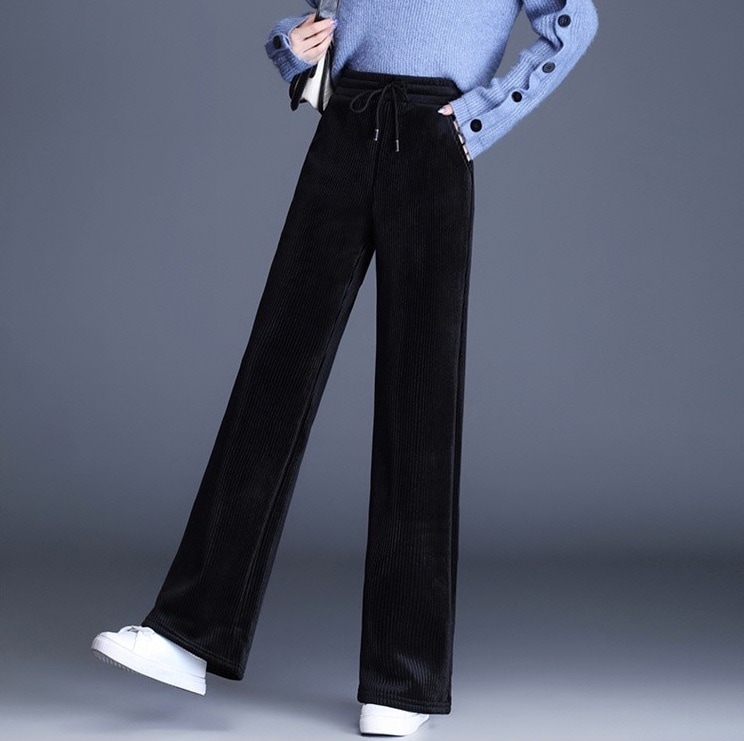ボトムス パンツ ストレートパンツ カラーパンツ ロング ロング丈 ストレート ポケット ハイウエスト コーデュロイ カジュアル 大人 おしゃれ お洒落 かっこいい レトロ こなれ感 ラフ キュート