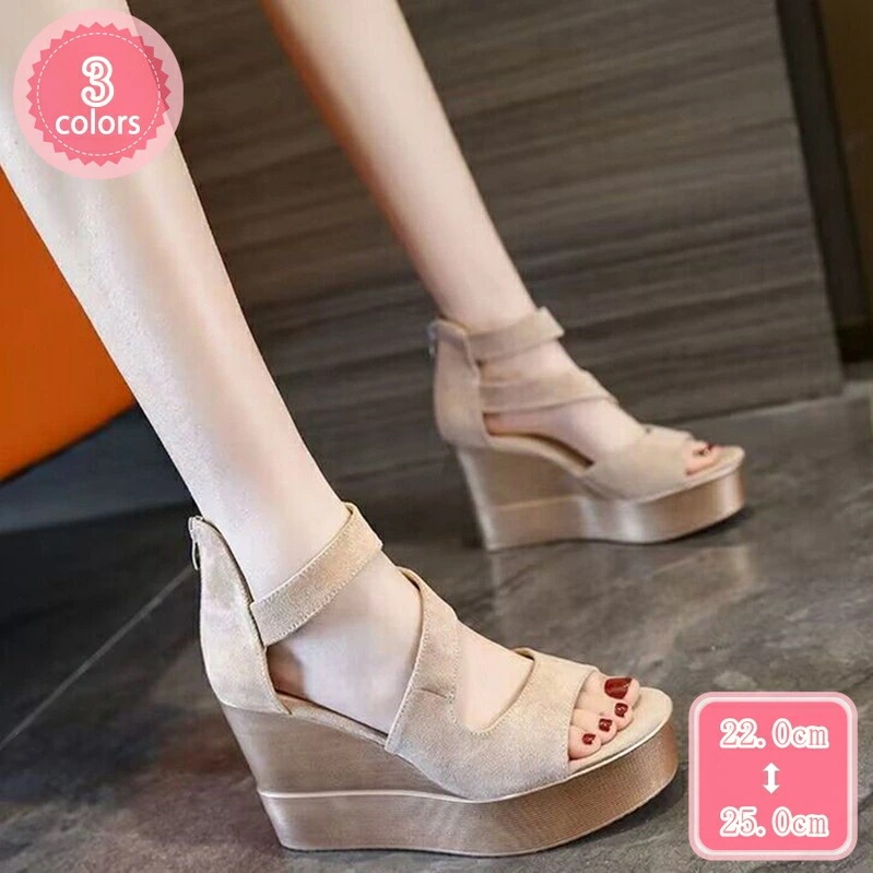 300円OFFクーポン オフィス サンダル 黒 美脚 コンフォートプレーン ナースサンダル 前あき 美脚 ウェッジソール/ヒール 8.5cm サンダル 黒 仕事 オフィス/コンフォート 厚底 ビジネス