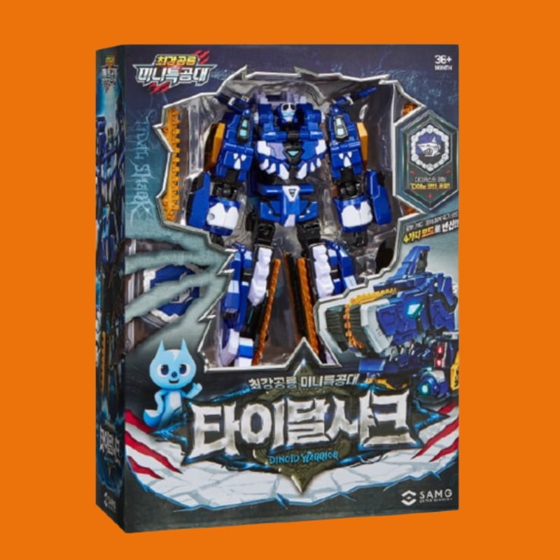 [ミニフォース] 6月発売 NEW 最強恐竜 ミニ特攻隊 タイダルシャーク ロボット おもちゃ
