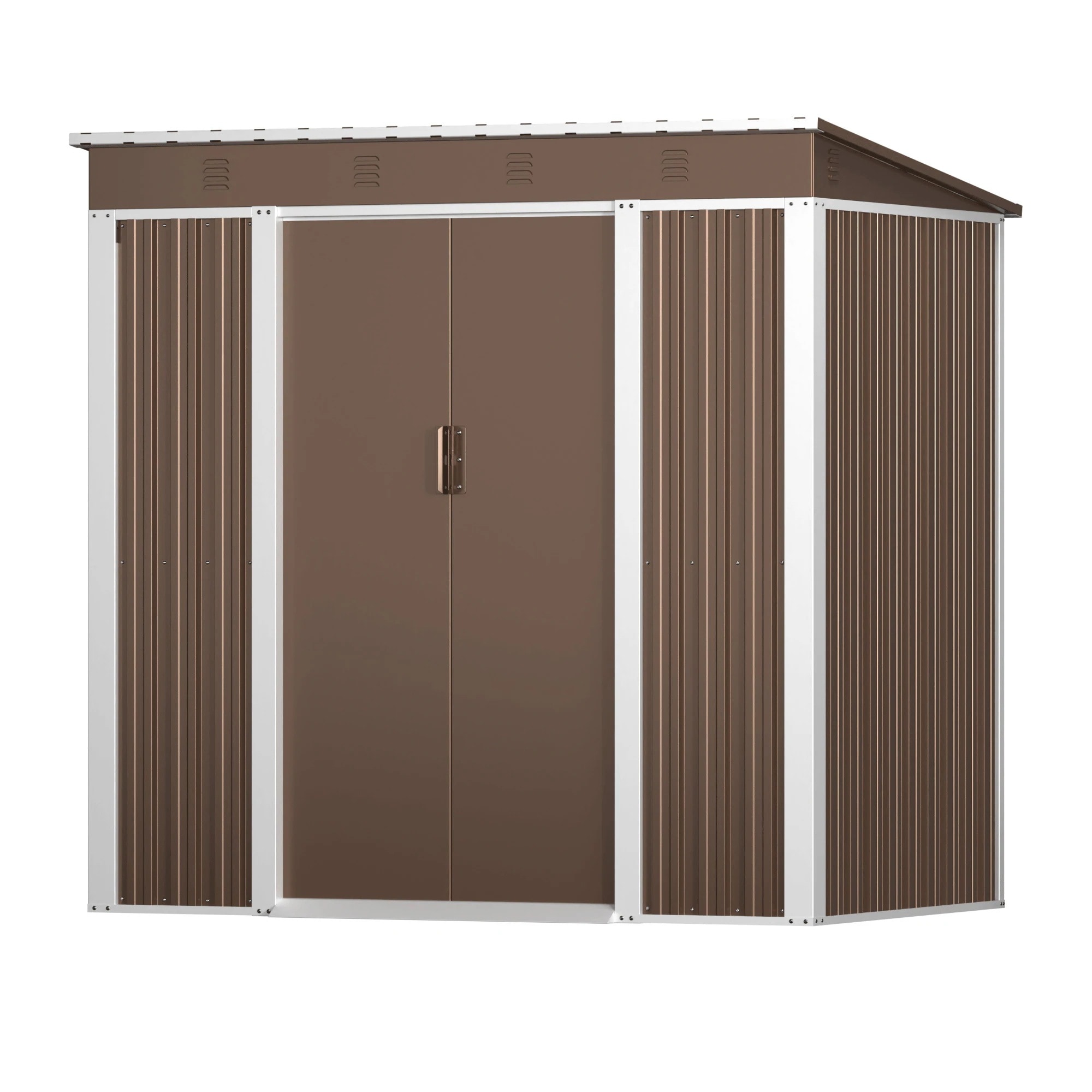 【2025年新仕様】物置 屋外 スチール 倉庫 戸外収納庫 幅192*奥行き125*高185 物置き おしゃれ 大型 収納庫 屋外物置 防さび ベランダ 防水 ドア 引戸 スチール物置 屋外収納 ガ