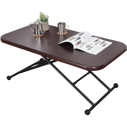 色：ブラウン サイズ：幅120cm 不二貿易(Fujiboeki) 昇降式テーブル センターテーブル