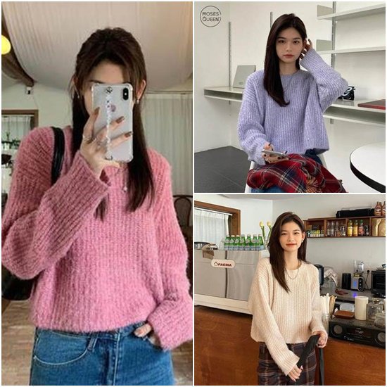 セーター レディース トップス ニット 長袖 秋 冬 ニットセーター 学生 プルオーバー ラウンドネック クルーネック 秋冬 体型カバー ゆるニットトップス ふんわり 無地