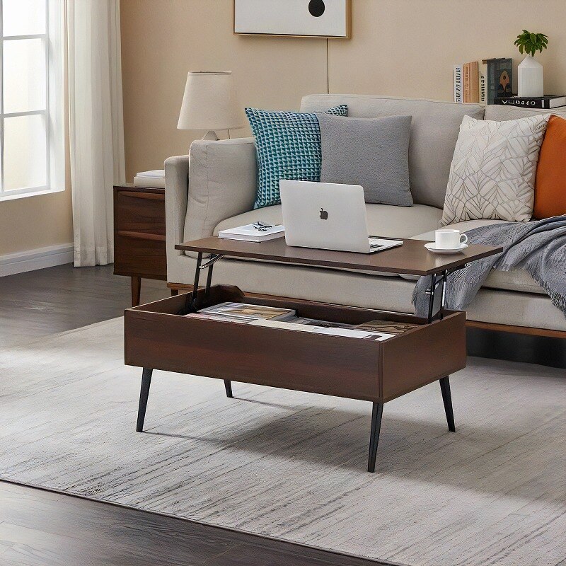 リフトアップテーブル RT-9050Z ブラウン 昇降テーブル ローテーブル 木製 リフトアップ 14,990円