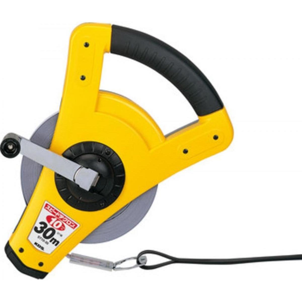 KDS スピードテクロン10 30M ST10-30 鋼製巻尺 10mm幅 長さ30m 耐摩耗性 スーパーパワーコートスチールテープ仕様