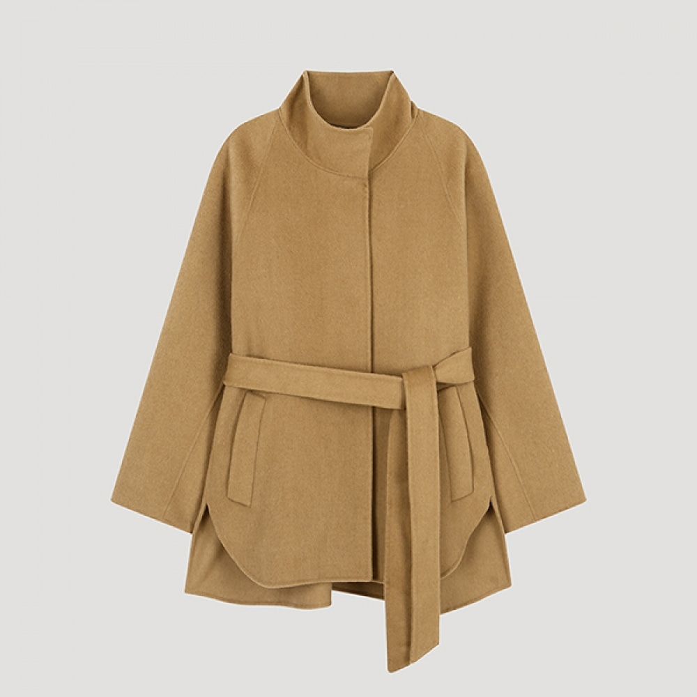 (Shes Miss) ウールブレンドベルト付きハンドメイドジャケット_swhjko42130_CA