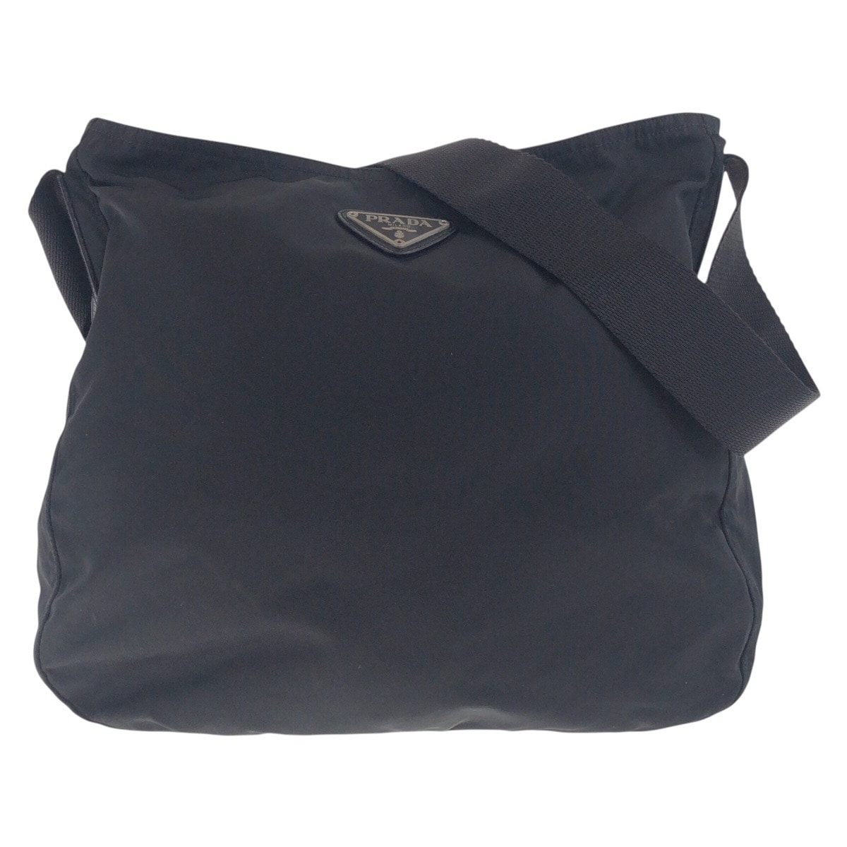 テスート 三角ロゴプレート 男女兼用 ブラック 黒 シルバー金具 ナイロン ショルダーバッグ ボディーバッグ レディース 504250