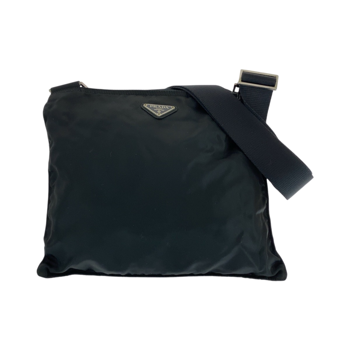 美品 テスート 三角ロゴプレート ブラック 黒 シルバー金具 ナイロン ショルダーバッグ サコッシュ 男女兼用 メンズ 504759 29,900円