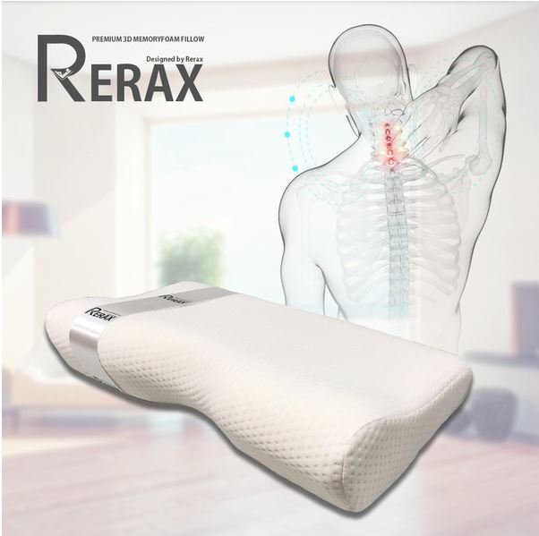 送料無料 RERAX 頭と首にフィットする自然な波型構造/頸椎形状記憶枕-けいついメモリーフォーム[寝ている間肩のこりを解きほぐす] 仰向けで頚椎をサポートして左右の横向きにも寝やすい形状