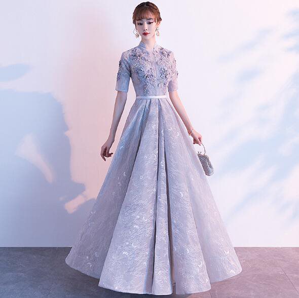 「華やか 春新作 Aラインドレス」ロングドレス 演奏会ドレス パーティードレス ウェディングドレス