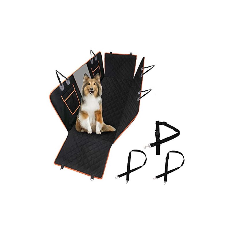 Dopet 新型ペット用ドライブシート 防水 滑り止め 4WAY 防止フック付き 可視メッシュ窓 犬猫ドライブ用品