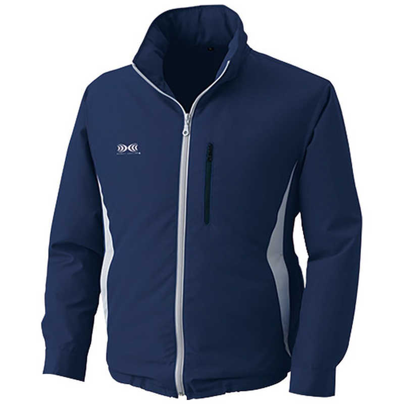 空調服　フード付きポリエステル製 ウェアのみ ネイビー L　KU90520C03S3