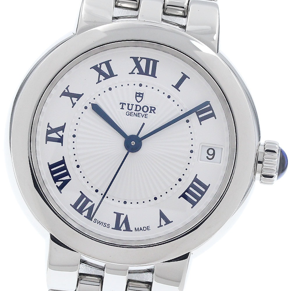 チュードル TUDOR 35800 クレア ドゥ ローズ デイト 自動巻き ボーイズ 良品 保証書付き_950370【中古】
