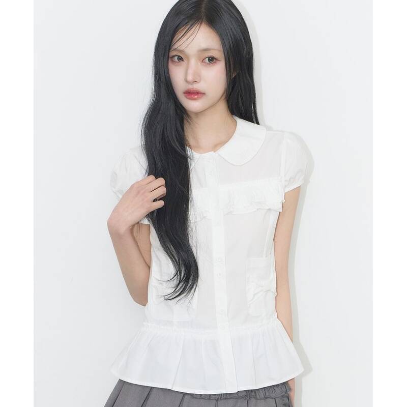 ILLIGO ボウポケット ラッフルブラウス ホワイト 26SMTOP03WH 374320
