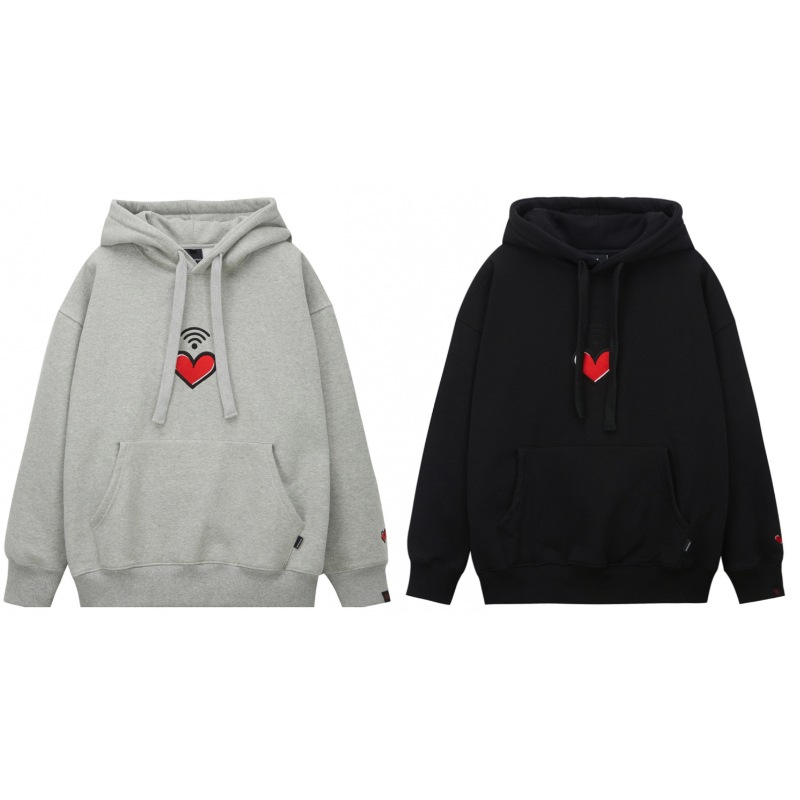 韓国公式ブランド WANGGWAN / Heart Wi-Fi Overfit Hood 2colo