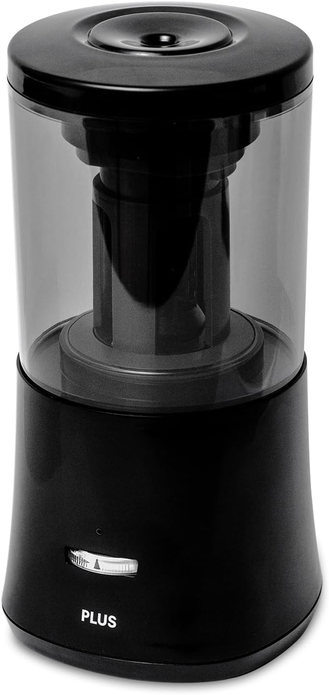 限定色 プラス 鉛筆削り 電動鉛筆削り 上からさすだけ オートマチック Type-C充電 SASITEMI サシテミ FS-760 ブラック 84-050