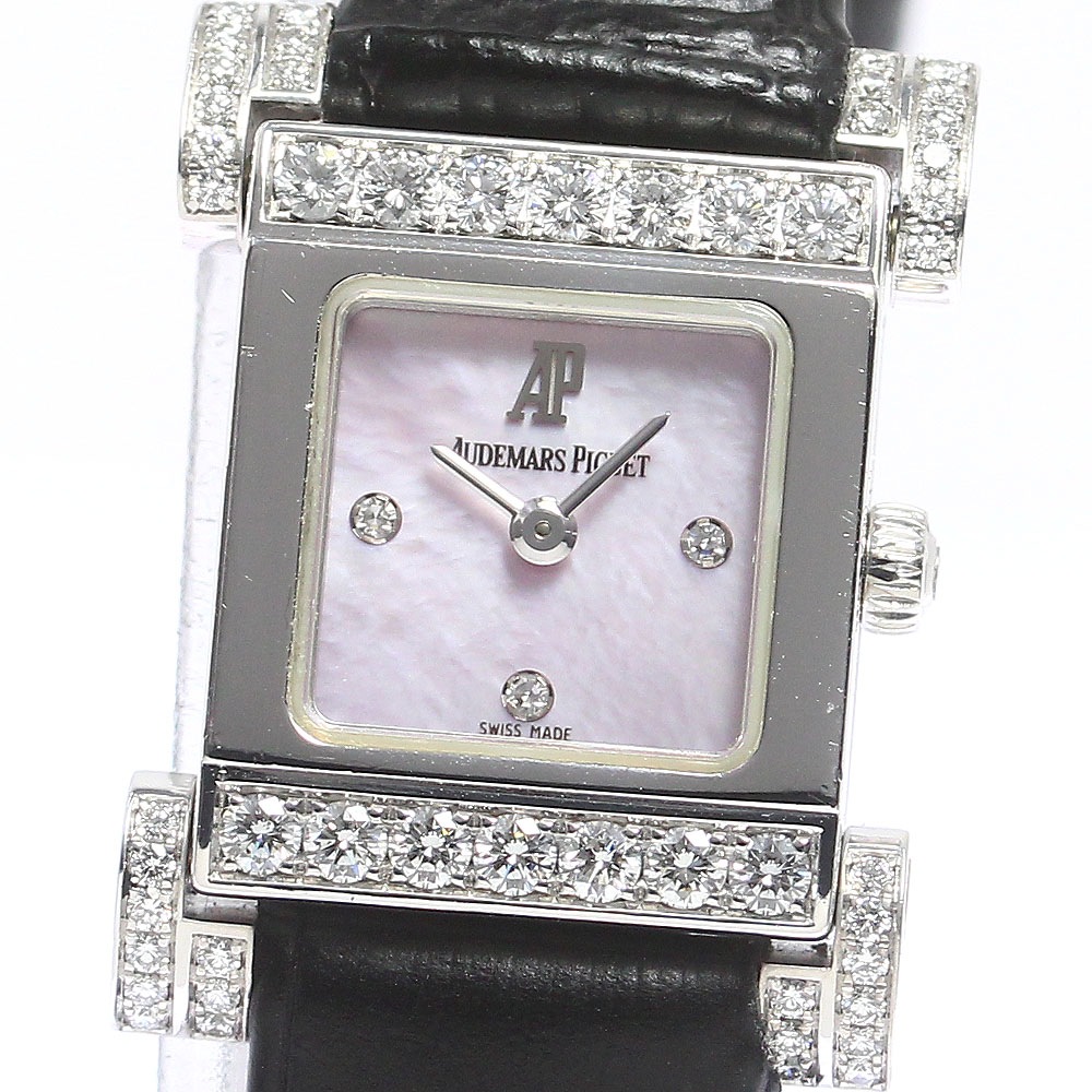 オーデマ・ピゲ AUDEMARS PIGUET K18WG 3Pダイヤ クォーツ レディース _769614【中古】