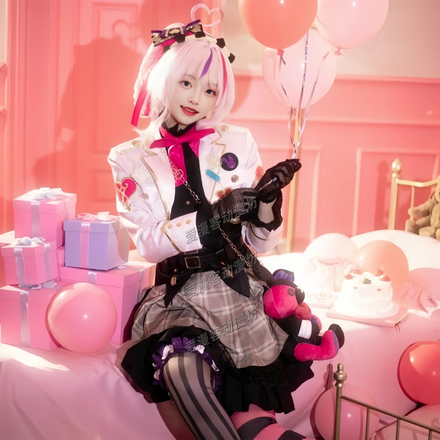 Vtuderバーチャルアイドルアナウンサーマリアmarionette cos服虹社コスプレ服c服女性ハロウィーン化粧舞踏会演出服