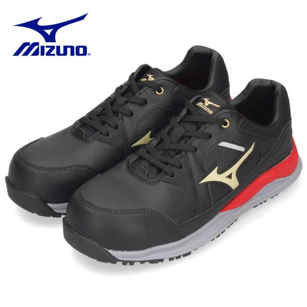 安全靴 ミズノ オールマイティ HWII 11L 紐 ローカット F1GA2400 09 ブラック 黒 幅広 EEE メンズ ワーキングシューズ MIZUNO
