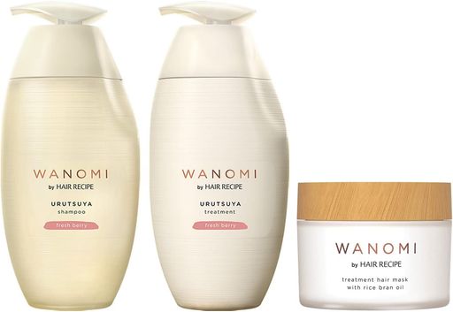 ヘアレシピ 和の実 うるつやポンプ+ヘアマスク セット (ワノミ・Wanomi)