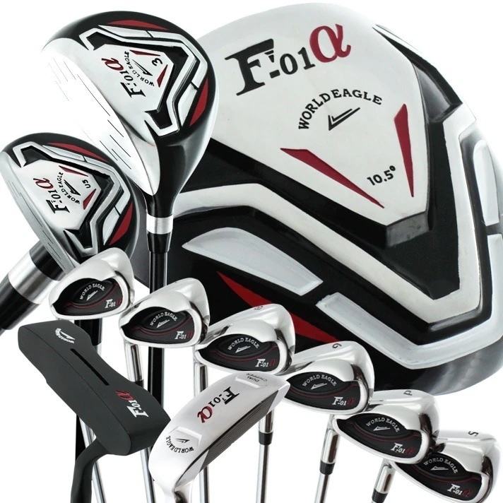 バック付属なし ワールドイーグル F-01α メンズ13点ゴルフクラブセットフレックス 左用WORLD EAGLE初心者 初級者 ビギナー