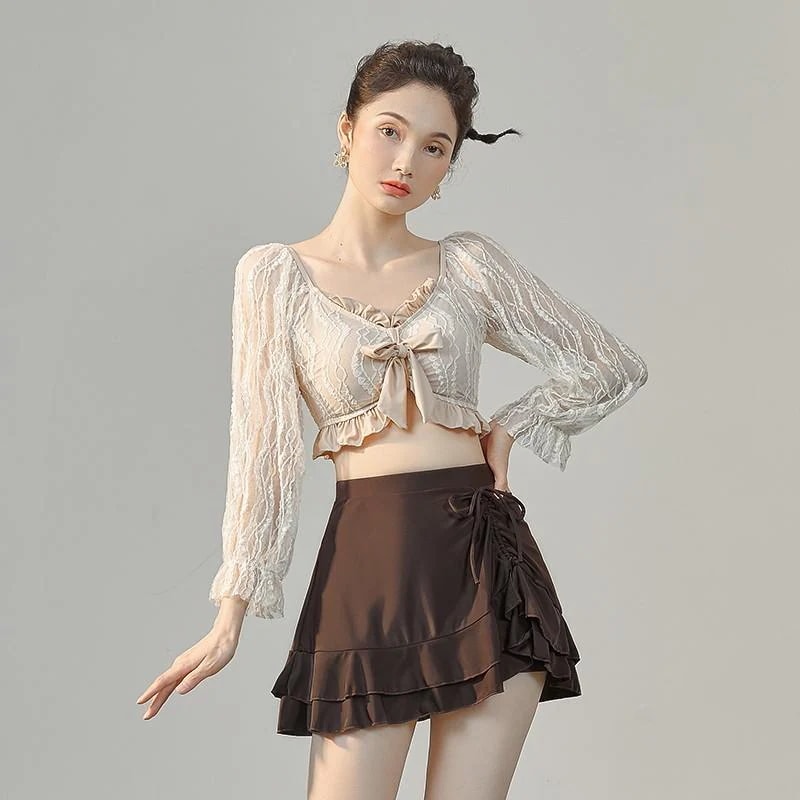 【急速出荷!】レディース 水着セット タンキニ セパレーツ女性水着 ビキニ スカート ショーツ 長袖 無地 海辺 ビーチウェア 可愛い 夏 女子水着 ポイントの使用