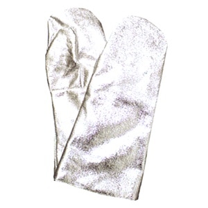 送料無料耐熱防炎アルミ遮熱製品アルミ　手袋　2本指　A204　サイズ：フリー41cm代引き不可NB