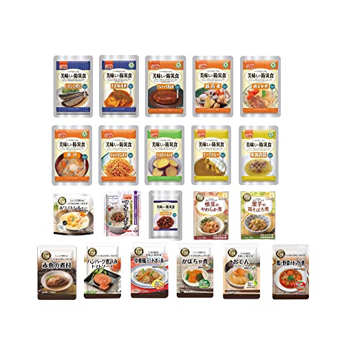 アルファフーズ 美味しい防災食 おかず お惣菜 麺類 21種類セット 賞味期限4年半保証 7日分 非レトルト食品
