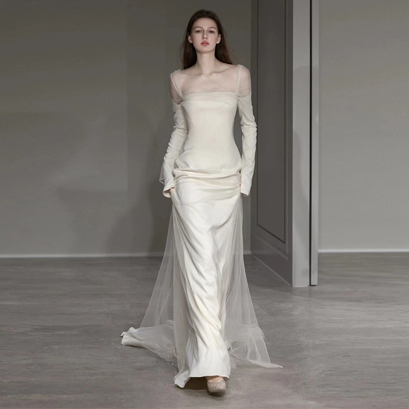 ウェディングドレス 白 結婚式 花嫁 サイズオーダーメイド可能 成人式 お呼ばれ ウェディング 演奏会 二次会 パーティードレス 前撮り ワンピース ロングドレス 66