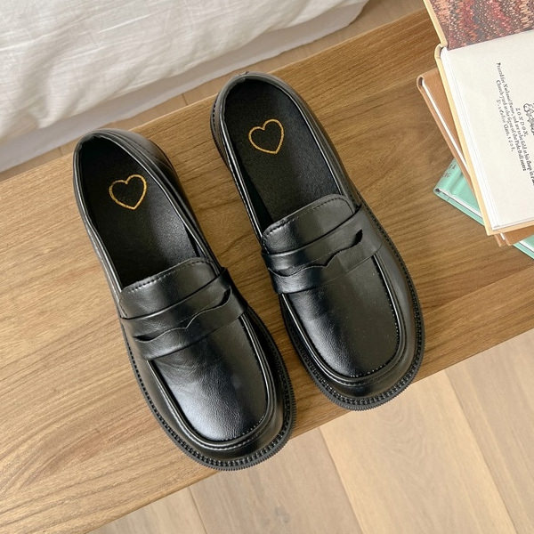 ローファー コインローファー スクエアトゥ フラット レディース ぺたんこ 黒 ブラック おじ靴 革靴 オックスフォード 歩きやすい カジュアル 靴 婦人靴 韓国