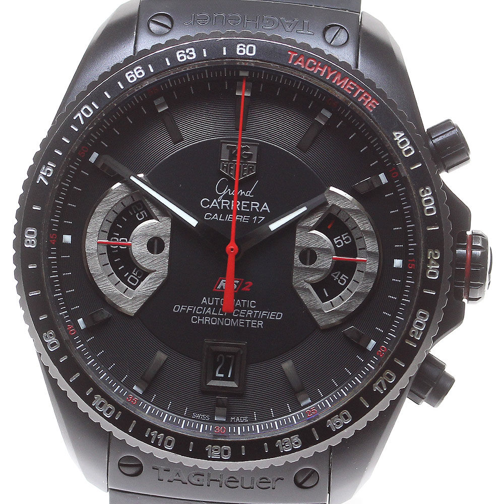 ベルト訳あり タグホイヤー TAG HEUER CAV518B グランドカレラ キャリバー17 クロノグラフ 自動巻き メンズ 箱保証書付き_826995【中古】