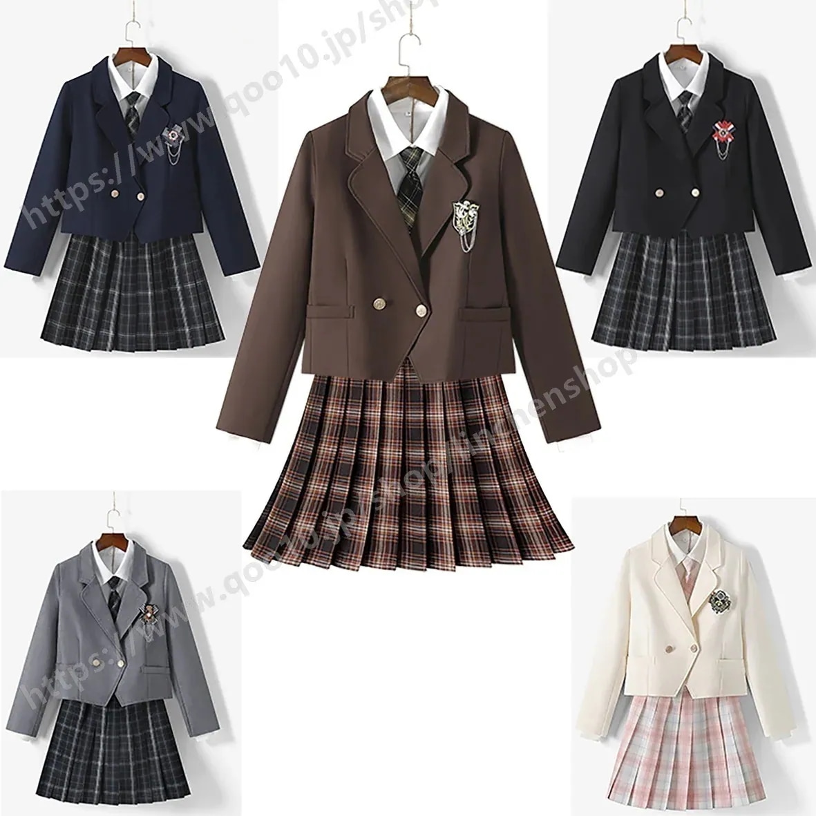 高校 学生服 きれいめ プリーツスカート お受験 女の子 韓国ファッション 卒服 小学校 スーツ 女子 卒業式 リボン スカート シャツ ジャケット 制服 長袖 4点セット レディース セットアップ