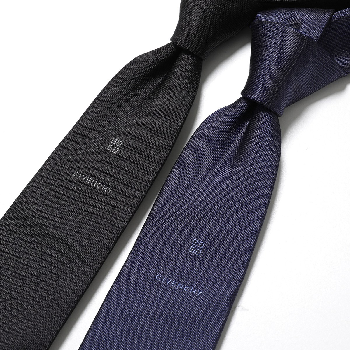 GIVENCHY ジバンシィ ネクタイ JZ922 メンズ シルクタイ レギュラータイ 4Gエンブレム ロゴ カラー2色