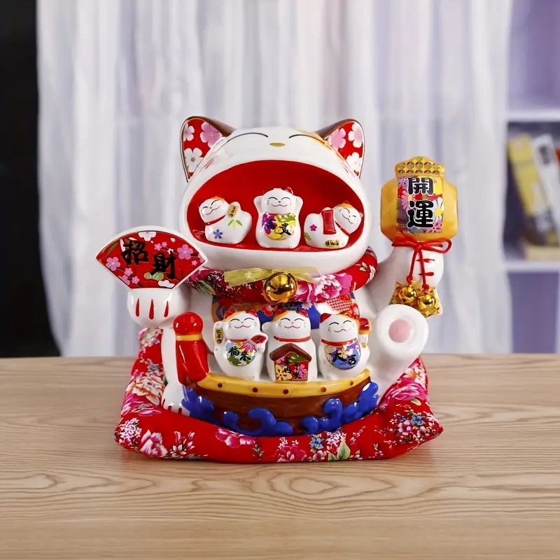 招き猫置物大サイズ開運贈り物に