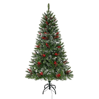 【国内即日発送】クリスマスツリー 150cm スチール脚 ピカピカライト付き 組み立て簡単 クリスマス