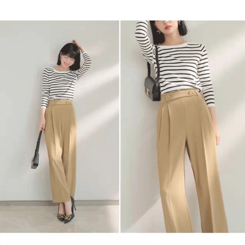 2022年夏の新作ハイウエストスリム9点パンツ 女性 OL通勤レディースパンツ　カジュアルパンツ