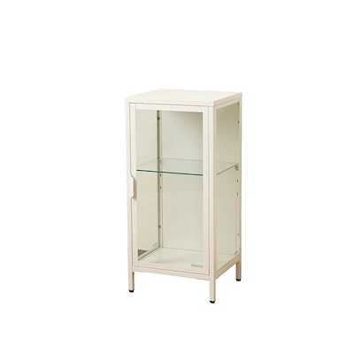 【国内即日発送】コレクションケース コレクションシェルフ ガラスディスプレイキャビネット おしゃれ 棚高さ調節可能 強化ガラス サイズ：幅40*奥行35*高さ86CM ホワイト