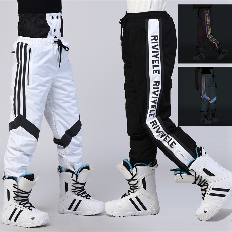 戸双板束足スキーパンツ男性用綿入り冬用保温登山パンツ防寒防水カジュアルパンツ