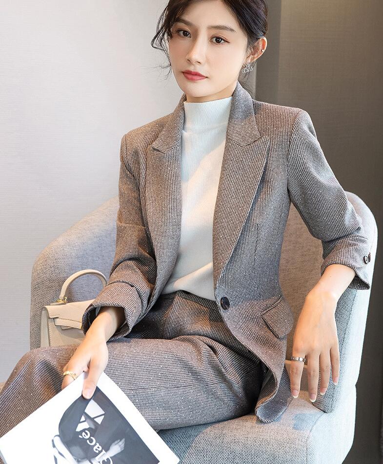 ビジネススーツ キャリア 入学/卒業式 オフィス OL 韓国風 秋冬 パーティースーツ カジュアルスーツ 可愛い レディース パンツスーツ 高級感 セットアップ リクルートスーツ 女性用 入園/卒園/