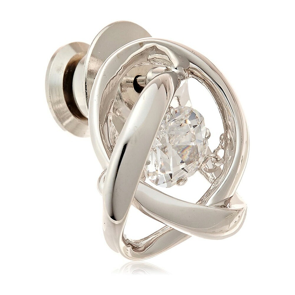 [Crossfor New York] クロスフォーニューヨーク タイニーピン Loop2 NY-T012 シルバー925 ラペルピン ダンシングストーン レディース メンズ