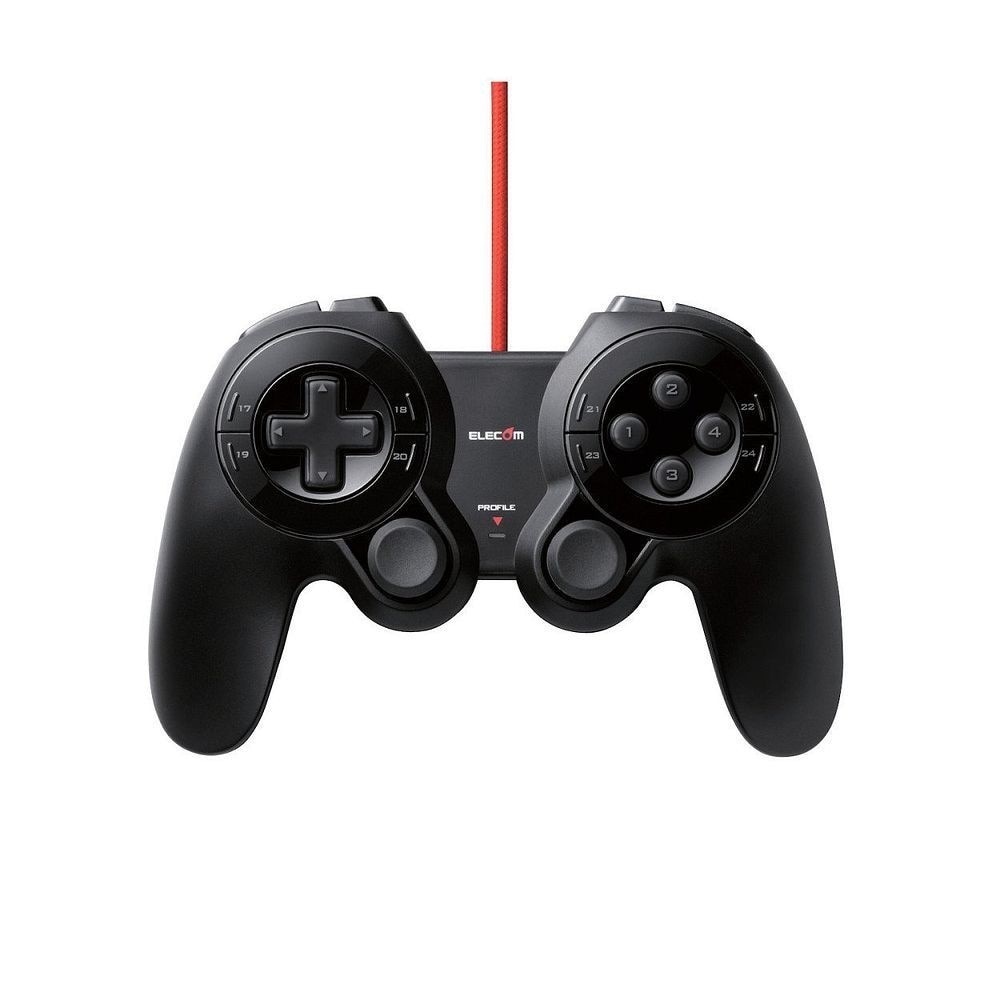 USB ゲームパッド 24ボタン MMOゲーミング DUXシリーズ ブラック JC-DUX60BK