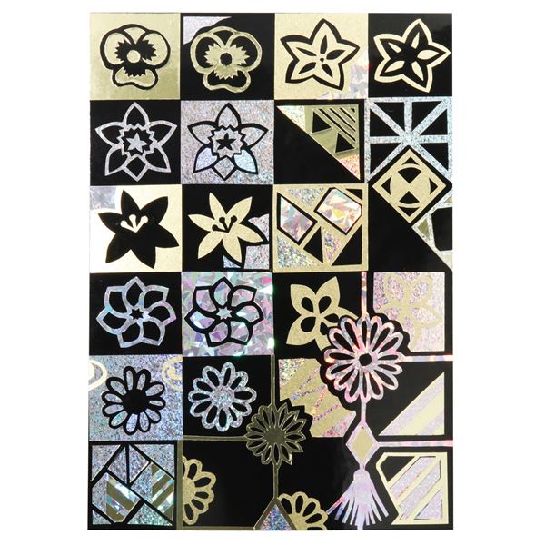 （まとめ）工作・手作りセット/らでん蒔絵調切絵セット(×10セット)
