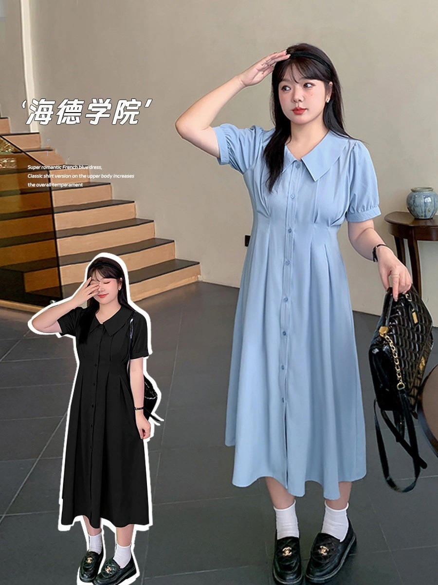 【ぽちゃまに】 夏 シャツワンピース 大きいサイズ 体型カバー 半袖 レディース ロングワンピース メガ割30%までに制限 4,792円