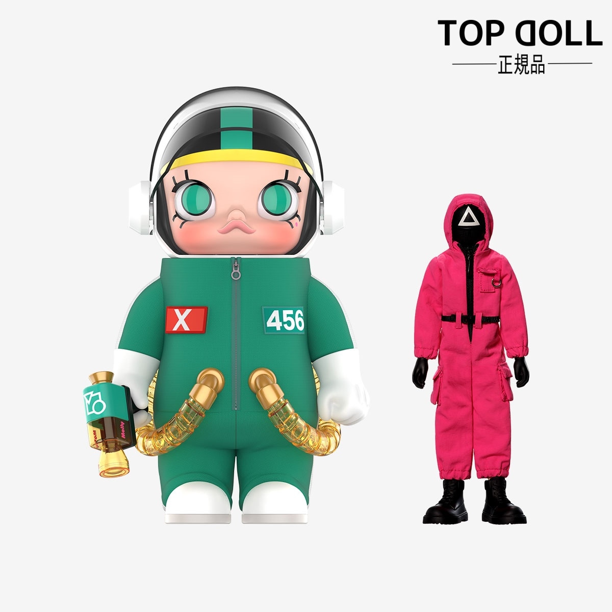 【POPMART正規品保証！】MEGA SPACE MOLLY 400% ＋ イカゲーム アクションフィギュア セット 可動フィギュア 人形 コレクション 本体 正規品 ギフト 人気
