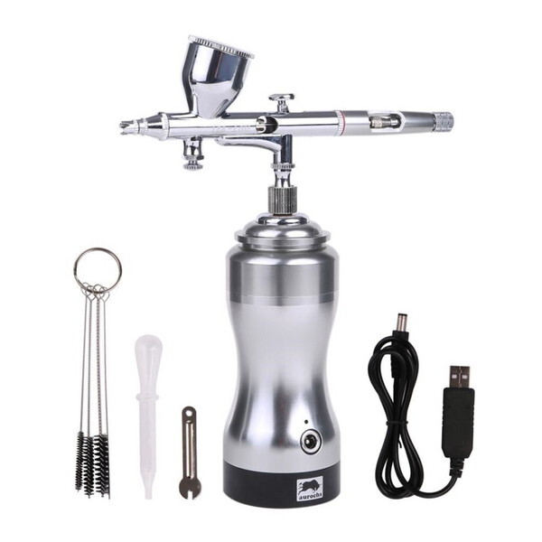 aurochs abc25sp-silver AERO CROSS充電式エアブラシver.2.5spシルバーxブラック