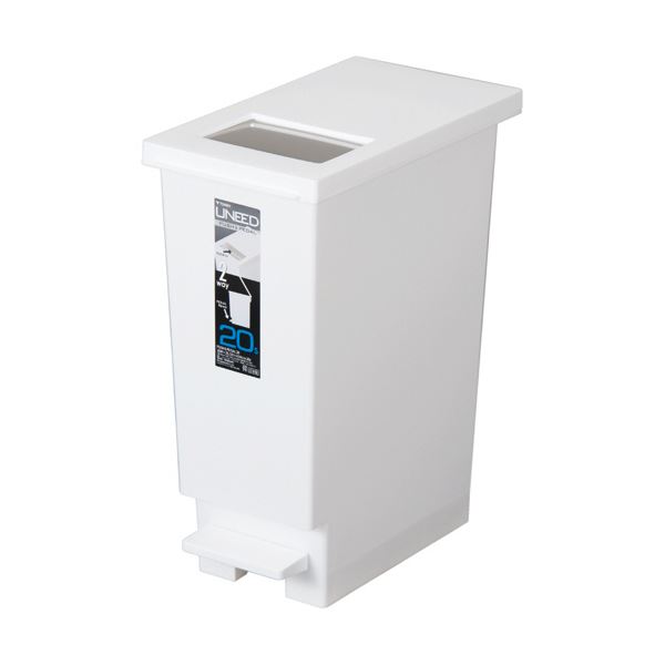 （まとめ） 新輝合成 ユニードプッシュ＆ペダル 20L ホワイト DS-988-980-8 1個 [x3セット]